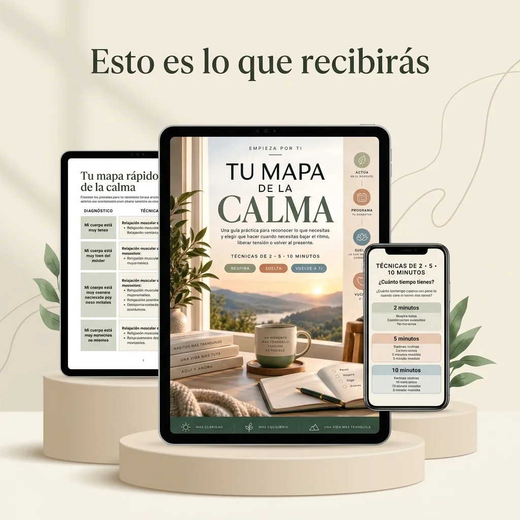 Mockup de Tu Mapa de la Calma en tablet y móvil: esto es lo que recibirás